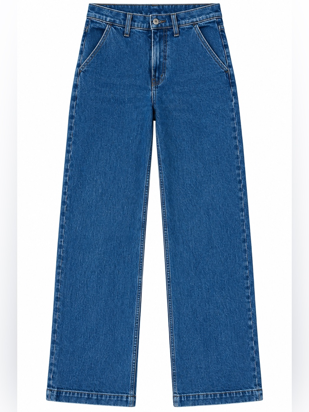 Abercrombie & Fitch Wide-Leg Jeans in Medium Blue